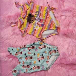 Swim suit, toddler, size 2-3, Minnie mouse, doc mcstuffins, Disney, girls